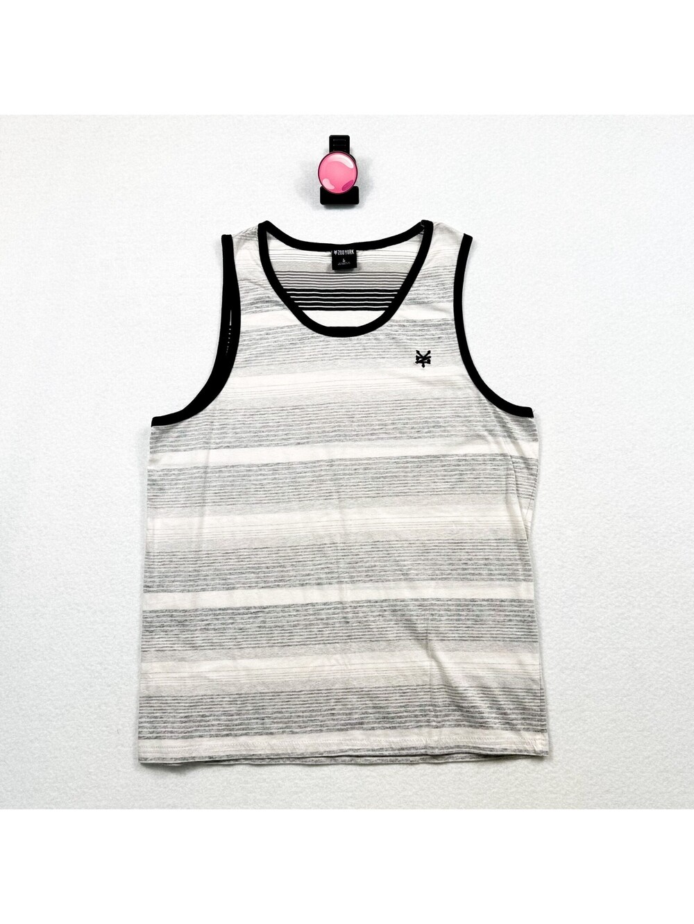 Zoo York Striped Tank Top Black White Vintage Y2K Skate Streetwear Men’s Large